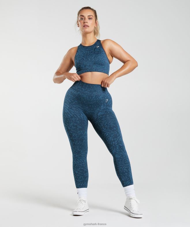 Gymshark adapter les leggings sans couture pour animaux sauvage | marine femmes 6HF28316